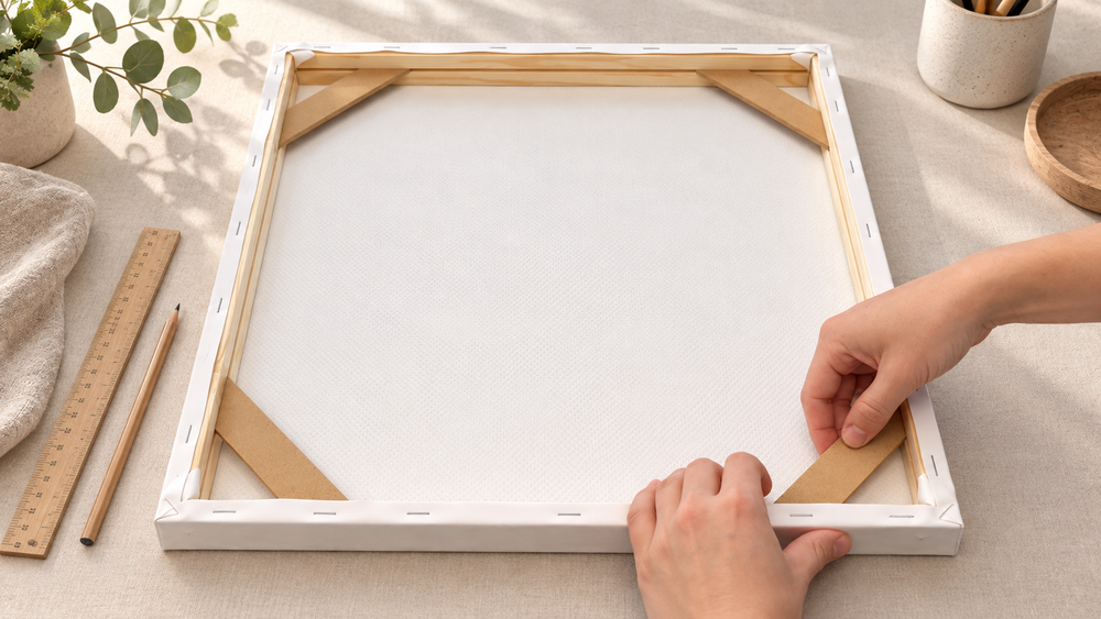 Rama in canvas: montera en DIY-ram steg för steg